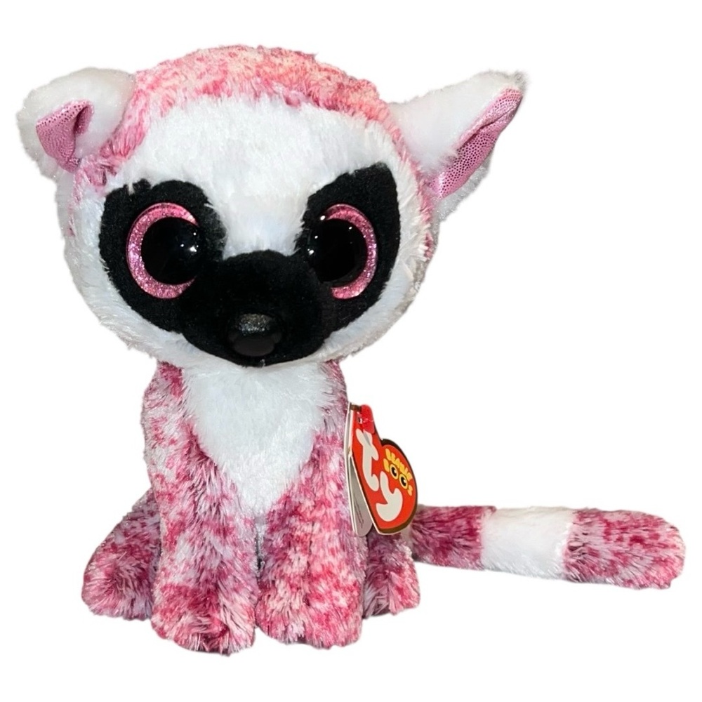 Ty Beanie Boos LeeAnn Lemur Plush Stuffed Animal Toy 100% Ty Silk 6 inch